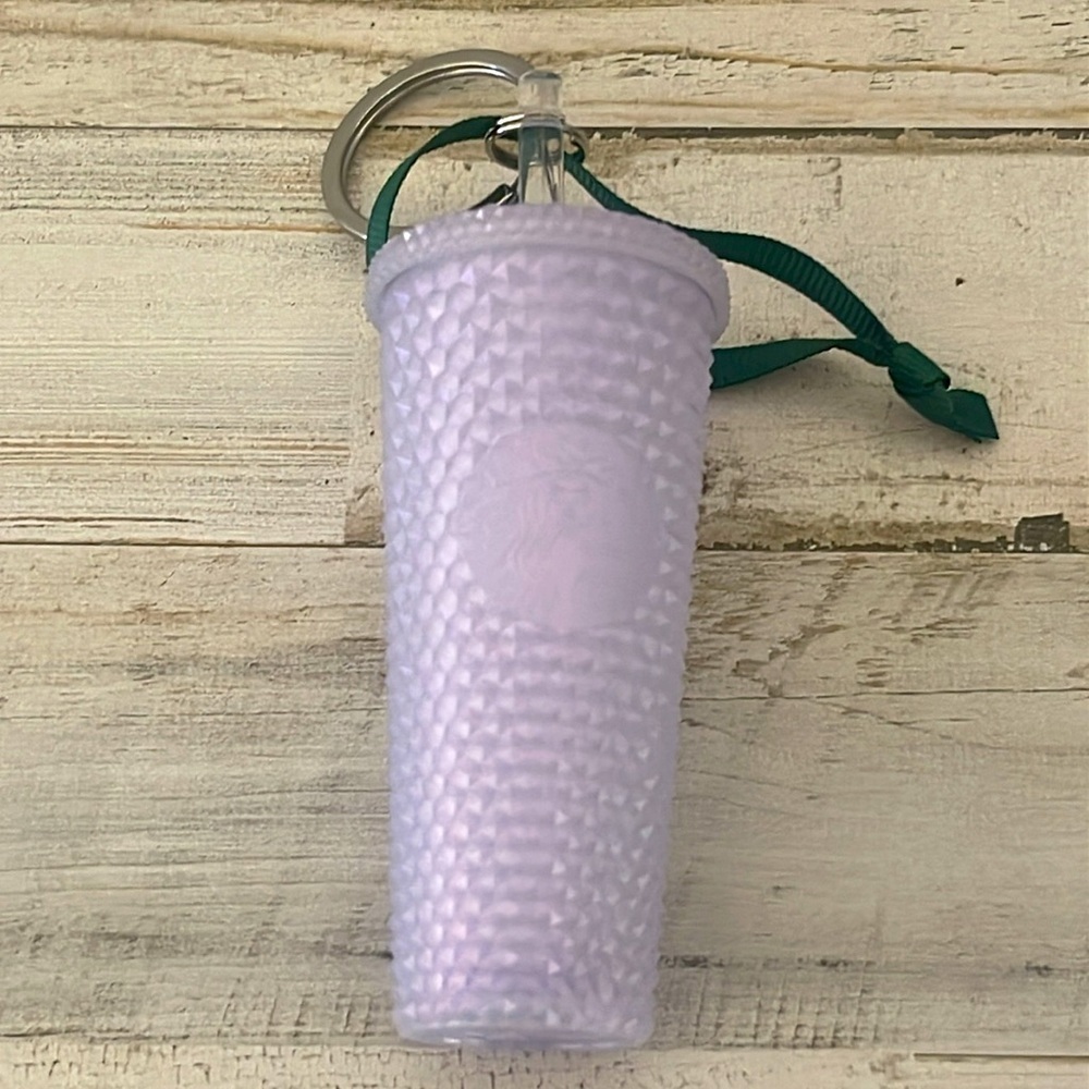 NIB Lavender Studded Starbucks Ornament/Keychain. - Picture 3 of 5